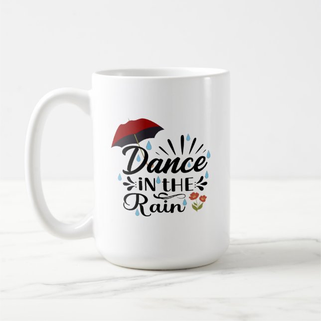De Café Dança Na Caneca Da Chuva (Esquerda)