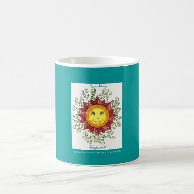 De Café Daydreams da luz do sol - caneca básica (pavão) (Centro)