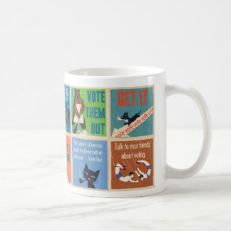 De Café (de 4) caneca do meme da propaganda 10 do vintage