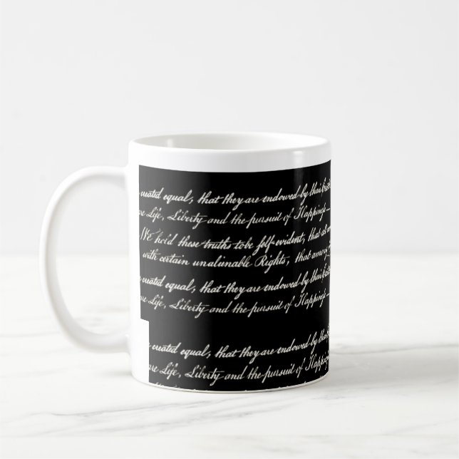 De Café Declaração da caneca do preto da independência (Esquerda)