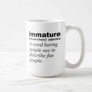 De Café Definição Imatura Caneca Engraçada
