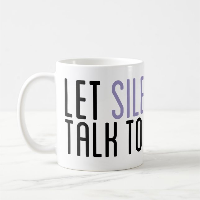 De Café "Deixe o silêncio falar-lhe" a caneca (Esquerda)