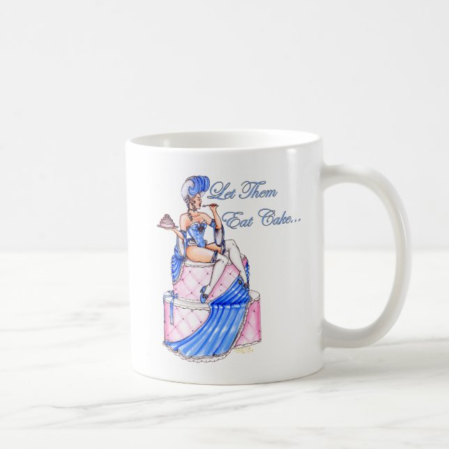 De Café "Deixe-os comer caneca tomada partido dobro do (Direita)