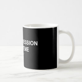 De Café Depressão/Meme - caneca do preto/a branca