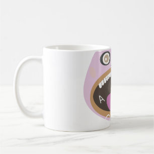 De Café desenho animado, caneca boca aberta