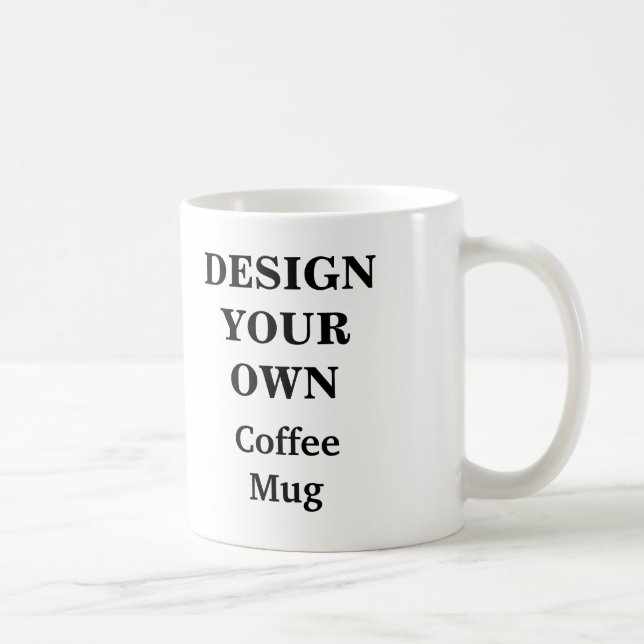 De Café Design da sua própria caneca - Branco (Direita)
