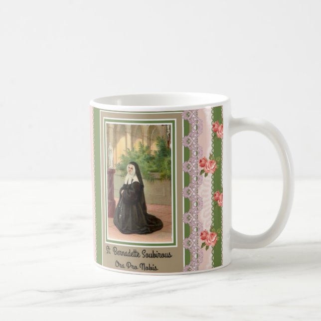 De Café Deus abençoe do St. Bernadette Lourdes você caneca (Direita)