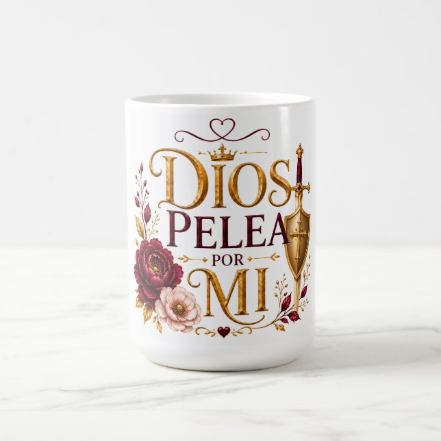 De Café Deus luta minhas batalhas Caneca Cristã (Centro)