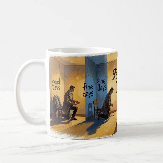De Café Devo Ficar ou Devo Ir Decisão Caneca (Esquerda)