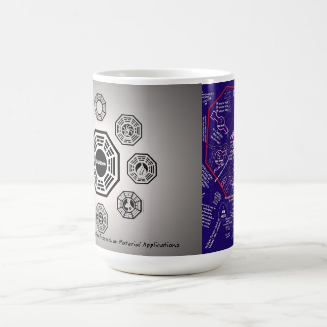 De Café Dharma PERDIDO posta a caneca e o mapa da porta da (Centro)