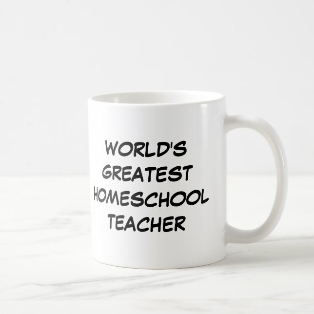 De Café Do "professor do Homeschool mundo caneca do (Direita)