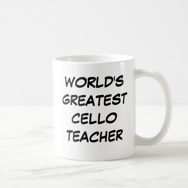 De Café Do "professor do violoncelo mundo caneca do (Direita)