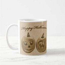 De Café Dois Abóboras Caneca Feliz Dia das Bruxas