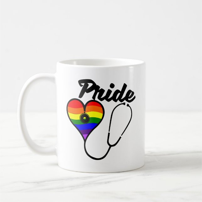 De Café Doutor Arco-íris Bandeira Estetoscópio Caneca da (Esquerda)