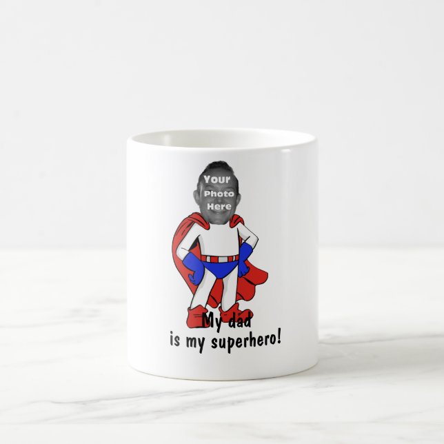 De Café É personalizado "meu pai meu super-herói!" Caneca (Centro)