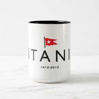 De Café Em Dois Tons 100th caneca titânica do aniversário com logotipo