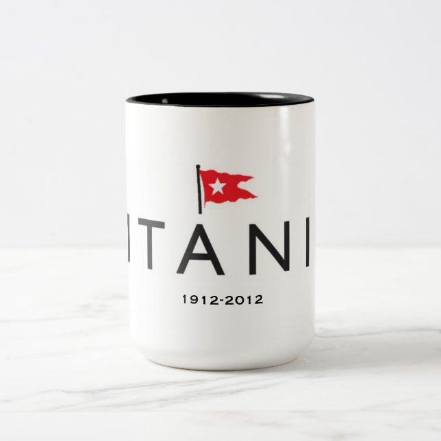 De Café Em Dois Tons 100th caneca titânica do aniversário com logotipo (Centro)