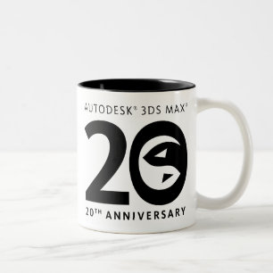 De Café Em Dois Tons 20a caneca máxima do aniversário 3ds