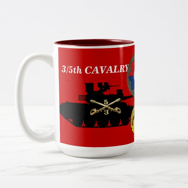 De Café Em Dois Tons 3/5th Caneca da cavalaria M551 Sheridan (Esquerda)