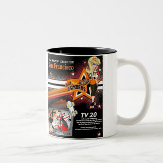 De Café Em Dois Tons 55th Caneca do bombardeiro do aniversário