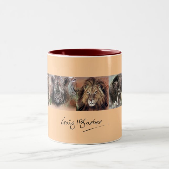 De Café Em Dois Tons 5 caneca grande africana (Centro)