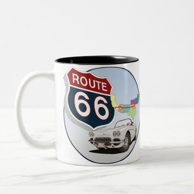 De Café Em Dois Tons 66 caneca (Esquerda)