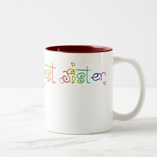 De Café Em Dois Tons A caneca a mais bonito da irmã (Direita)