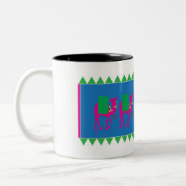 De Café Em Dois Tons A caneca cultural tribal dos camelos