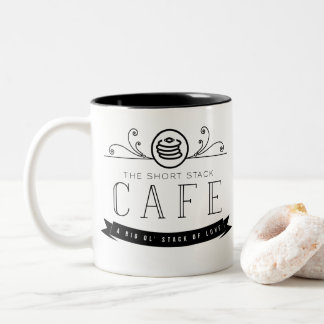 De Café Em Dois Tons A caneca curta da pilha