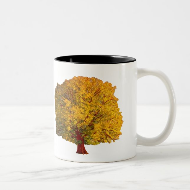 De Café Em Dois Tons A caneca da árvore da procura (Direita)