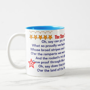 De Café Em Dois Tons A caneca da bandeira star spangled