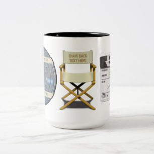 De Café Em Dois Tons A caneca da cineasta final Customisable