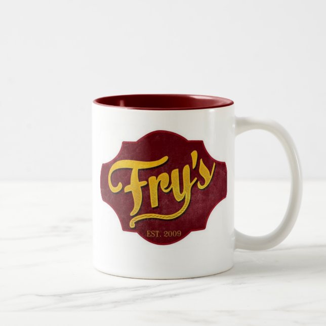 De Café Em Dois Tons A caneca da fritada (marrom) (Direita)