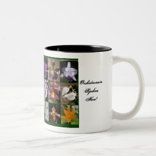 De Café Em Dois Tons A caneca do amante da orquídea