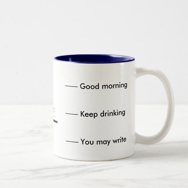 De Café Em Dois Tons A caneca do escritor (Direita)