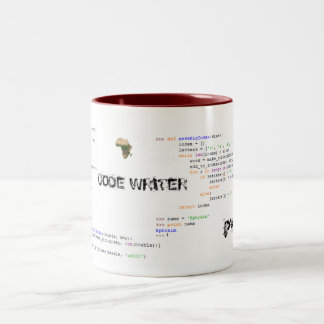 DE CAFÉ EM DOIS TONS A CANECA DO ESCRITOR DO CÓDIGO
