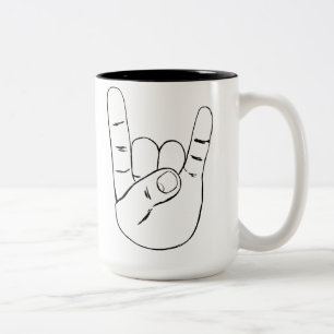 De Café Em Dois Tons A caneca do melómano do metal pesado