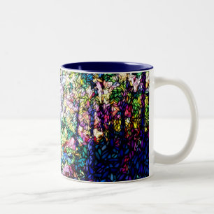 De Café Em Dois Tons A caneca do vitral