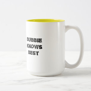 DE CAFÉ EM DOIS TONS A CANECA JUDAICA BUBBIE SABE O MELHOR PARA A AVÓ