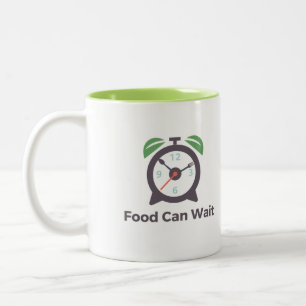 De Café Em Dois Tons A comida pode esperar a caneca do Dois-tom