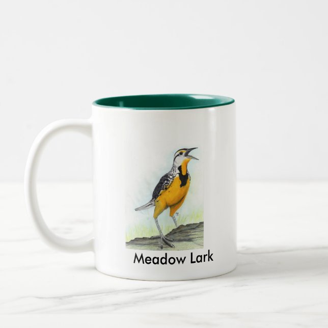 De Café Em Dois Tons A cotovia 2 do prado tomou partido caneca do (Esquerda)