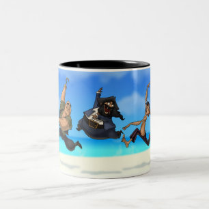 De Café Em Dois Tons A dança pirateia a caneca