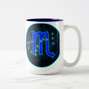 De Café Em Dois Tons A Escorpião Stars a caneca