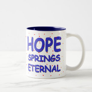 De Café Em Dois Tons A esperança salta caneca eterno