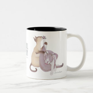 De Café Em Dois Tons A fábrica do Hairball 11 onças. Caneca