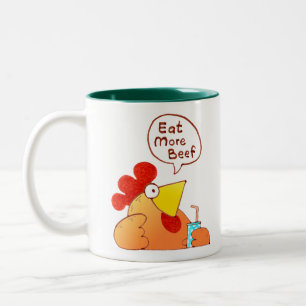 De Café Em Dois Tons A galinha da caneca da galinha dos desenhos