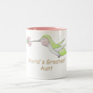 De Café Em Dois Tons A grande tia Colibri Caneca do mundo