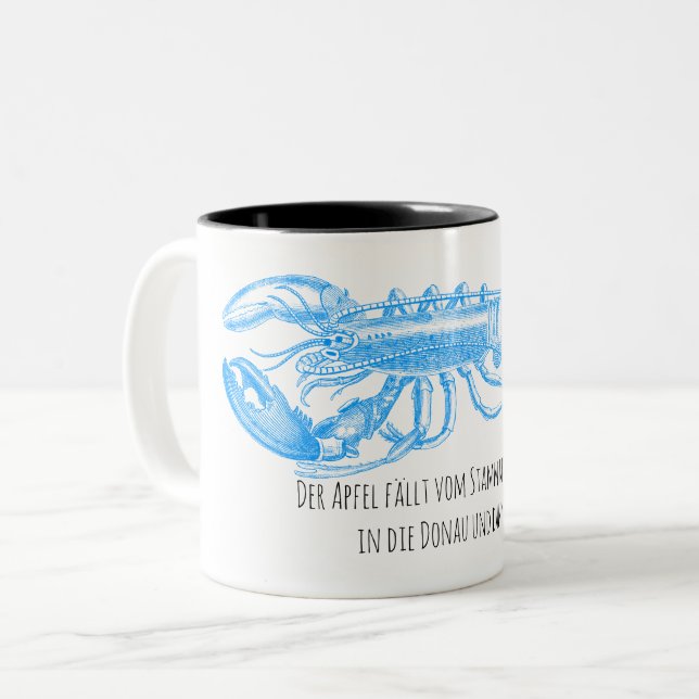 De Café Em Dois Tons A Maçã / Caneca alemã (Frente Esquerda)