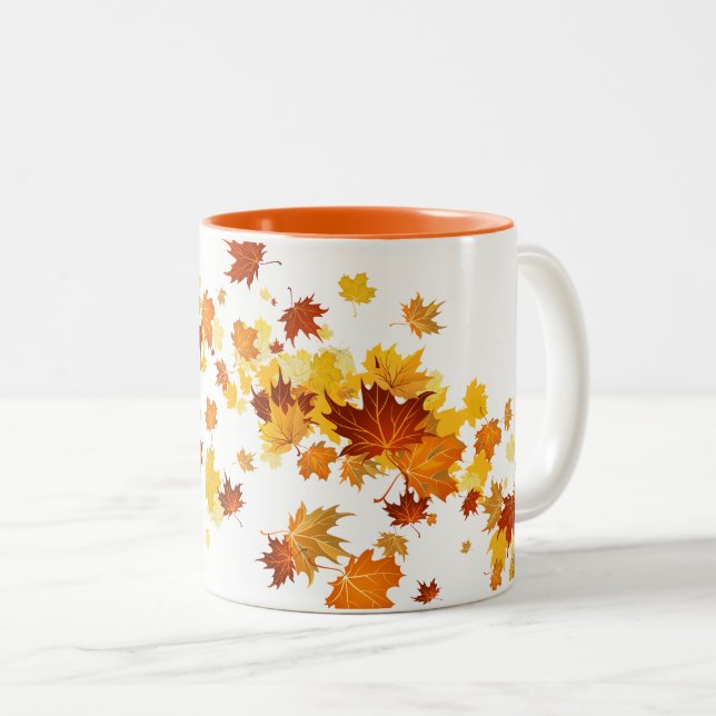 De Café Em Dois Tons A queda deixa a caneca (Frente Esquerda)