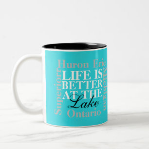 De Café Em Dois Tons A vida é melhor na caneca do lago